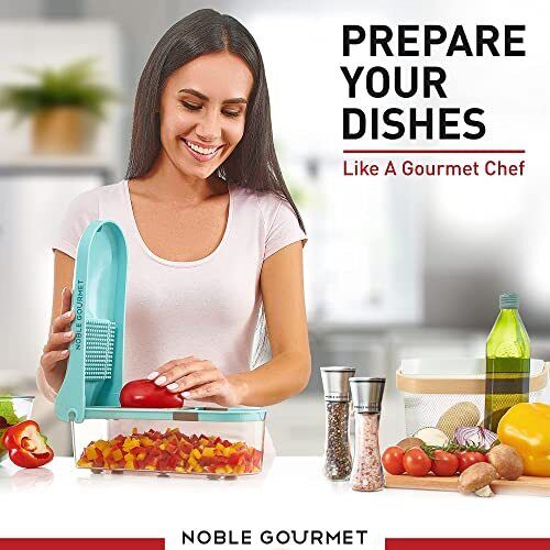 Noble Gourmet Vegetable Chopper with woman using it